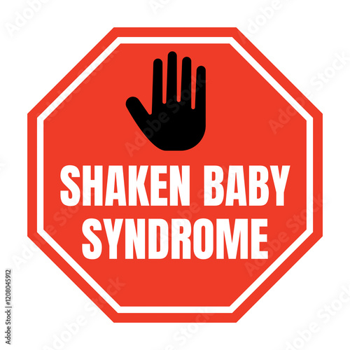 Stop shaken baby syndrome symbol icon