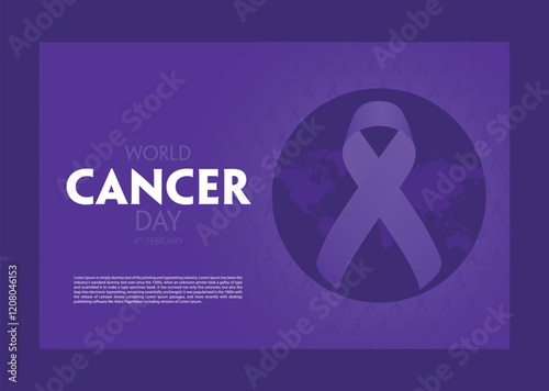 world cancer day vector with background
