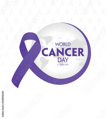 world cancer day vector with background