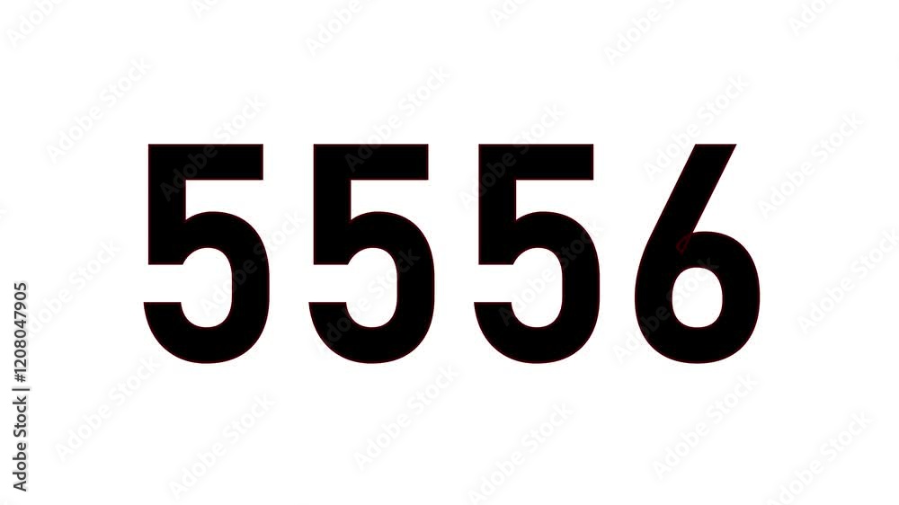 10k number counting on white background.