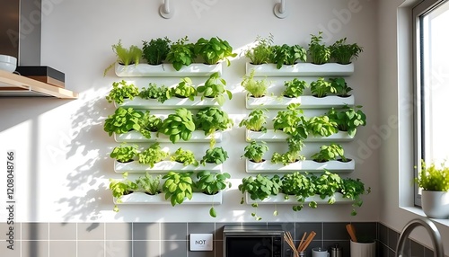Modern Kitchen Herb Garden Wall Planter System