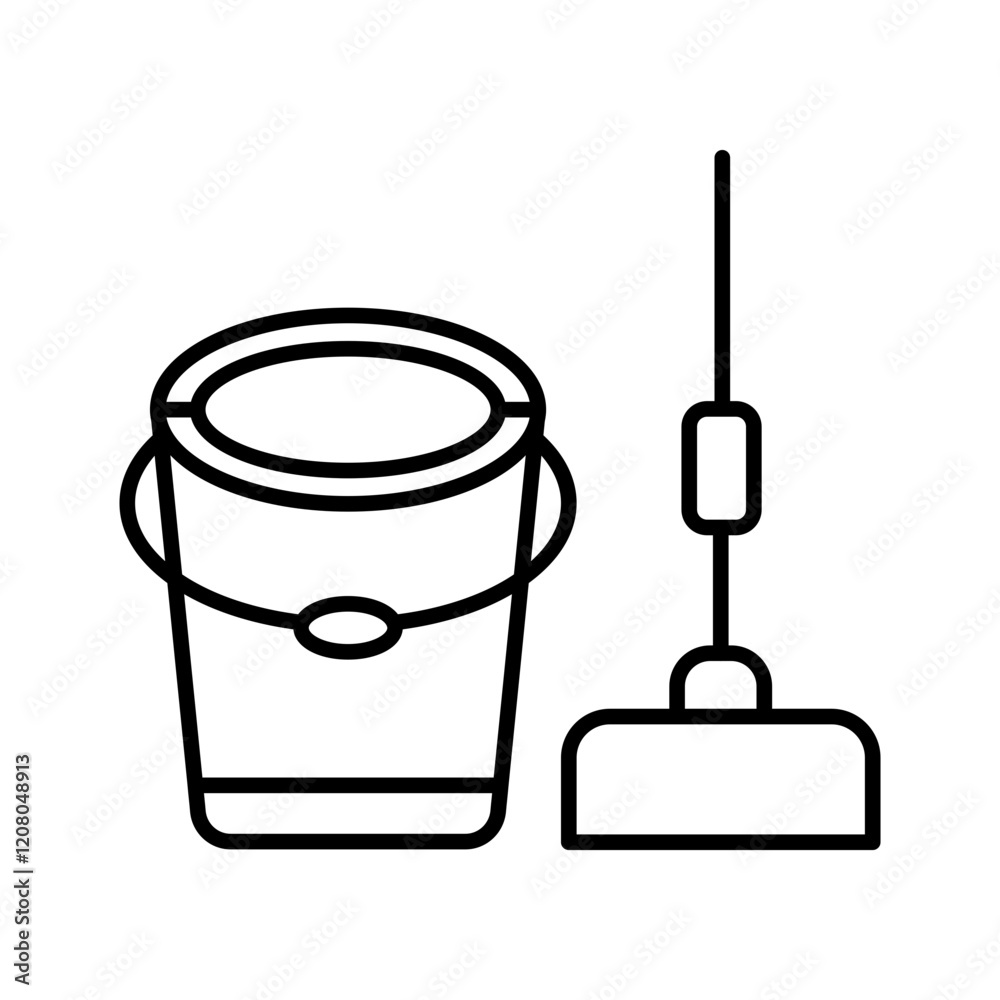 Fototapeta premium bucket line icon