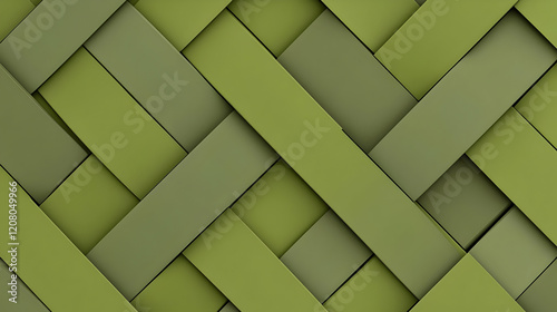 Abstract 3D Green Geometric Background