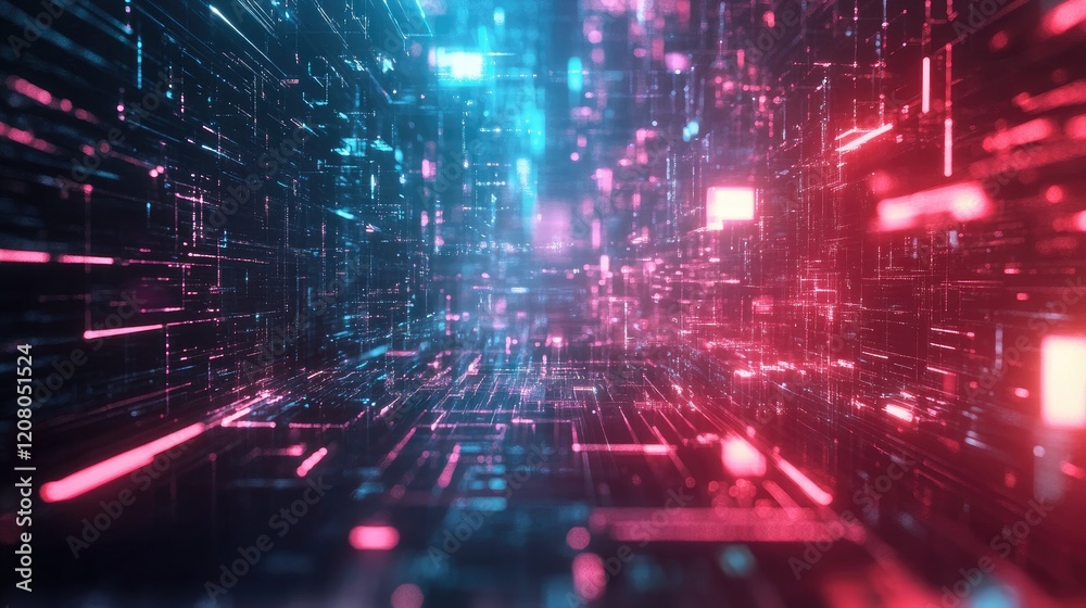 Abstract gradient tech background with geometric transparent shapes Abstract gradient tech background with geometric transparent shapes