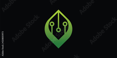 green technology stock icon illustration