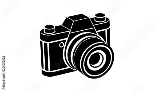 Camera Silhouette Stock Illustration, old photo camera, photo camera, photo camera isolated