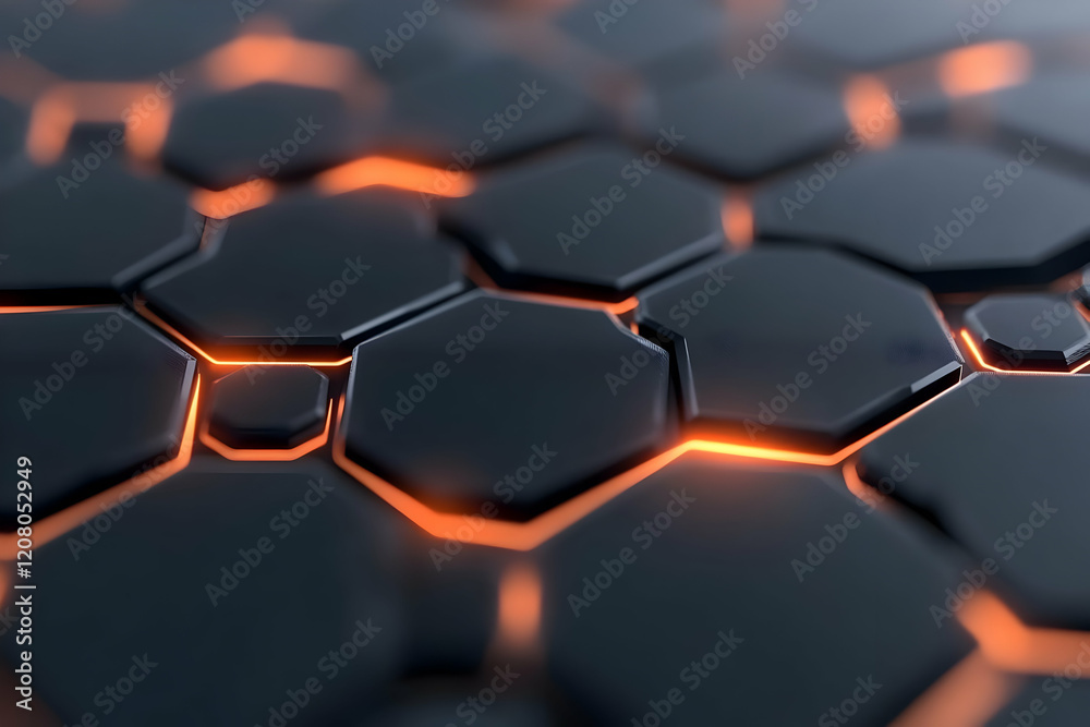 Fototapeta premium Abstract 3D Hexagon Background