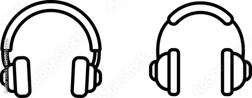 "Headphone Icon - Representing Personal Audio Devices, Music Listening, and Sound Technology"