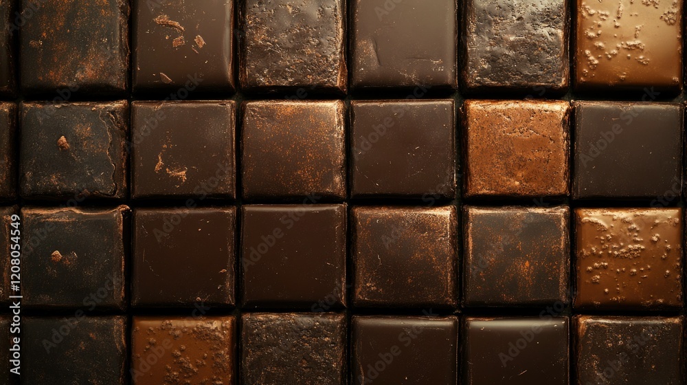 Naklejka premium Chocolate Blocks with Texture