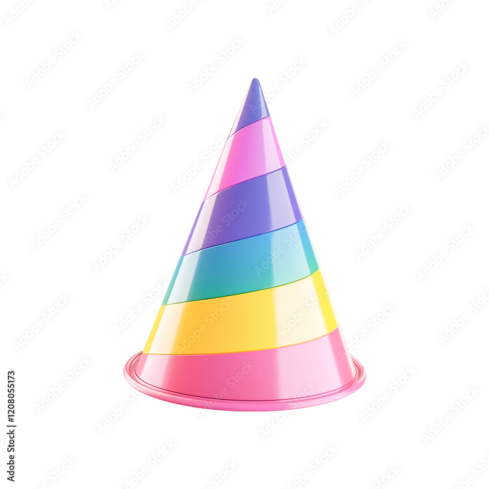 Pastel Rainbow Party Hat Festive Celebration Pastel Rainbow Party Hat Festive Celebration