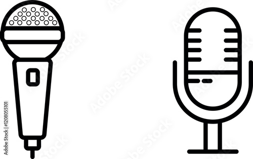 "Microphone Icon - Representing Sound, Speech, and Audio Communication"