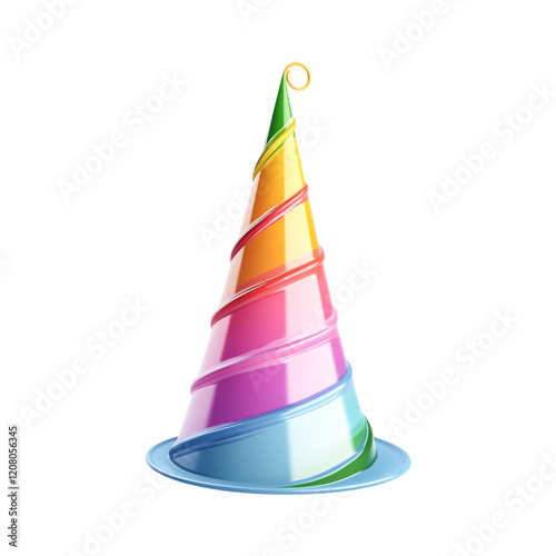 Rainbow swirl cone festive treat magical design photo