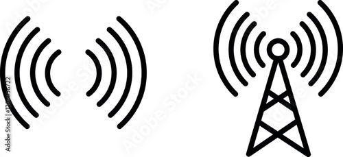 "Wireless Vector Icon - Symbolizing Connectivity, Networks, and Wireless Communication"