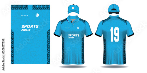 Sports jersey design vector. Soccer jersey template