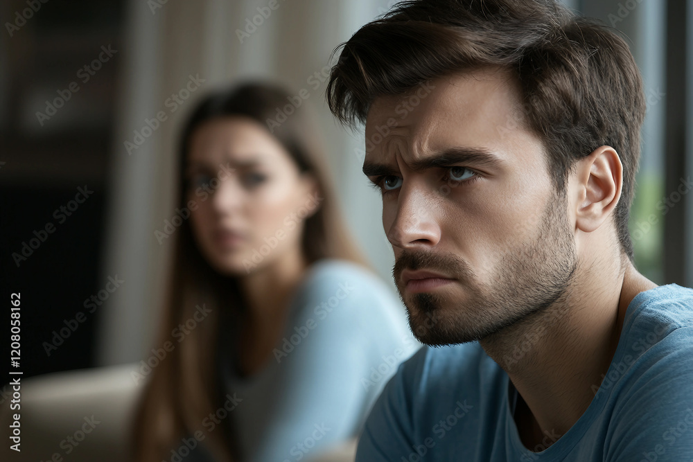 Generative AI Image of Family Couple in Conflict Highlighting Emotional Tension and Family Issues Generative AI Image of Family Couple in Conflict Highlighting Emotional Tension and Family Issues