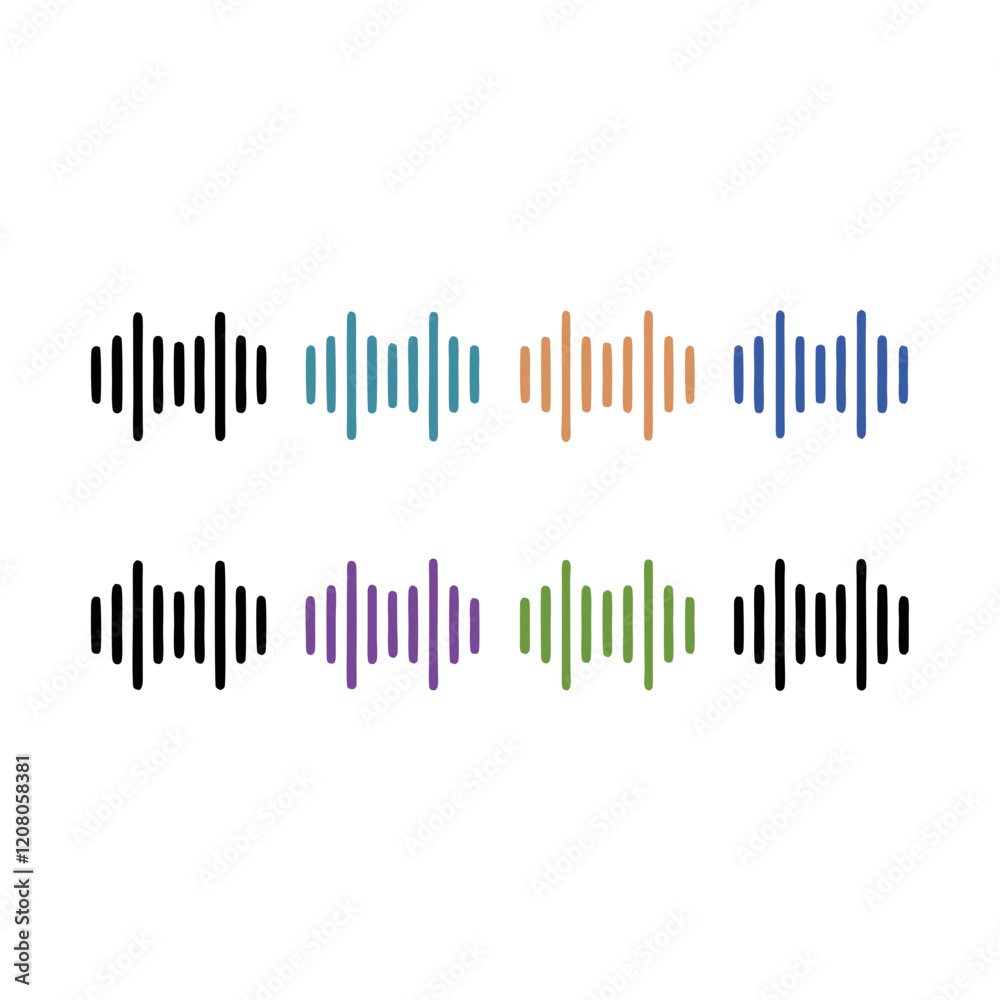 Voice Sound Assistant Icon with Sound Wave Design Voice Sound Assistant Icon with Sound Wave Design