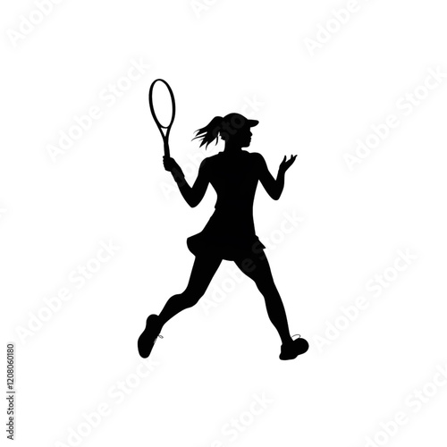 Silhouette of a Tennis Player