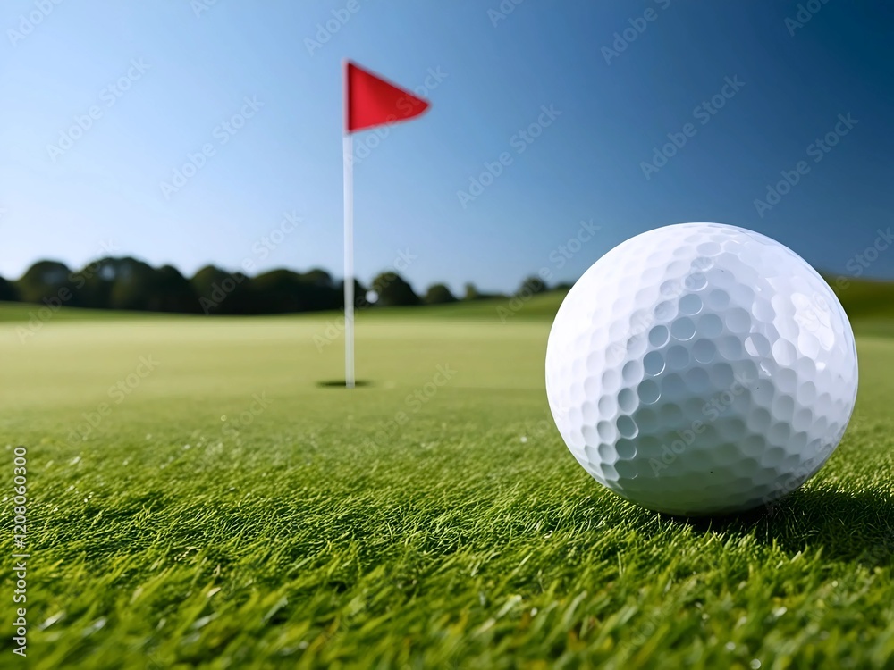 Obraz premium golf ball and hole