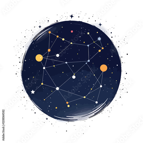 a constellation constellation with stars and planets in the sky