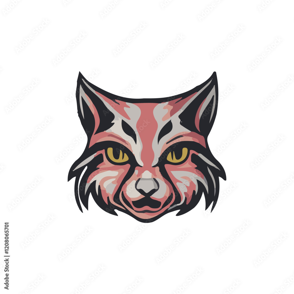 Fototapeta cute cate character vector logo design
