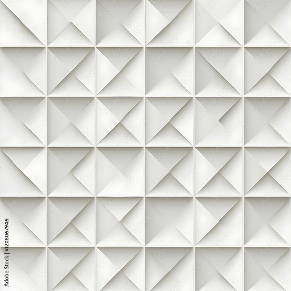 Obraz premium White Geometric 3D Background