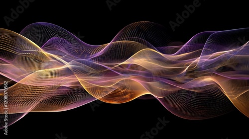 A long, curvy line of bright colors