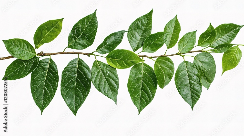 Fototapeta premium Fresh Green Leaves of a Javanese Tree with Vine-Like Appearance