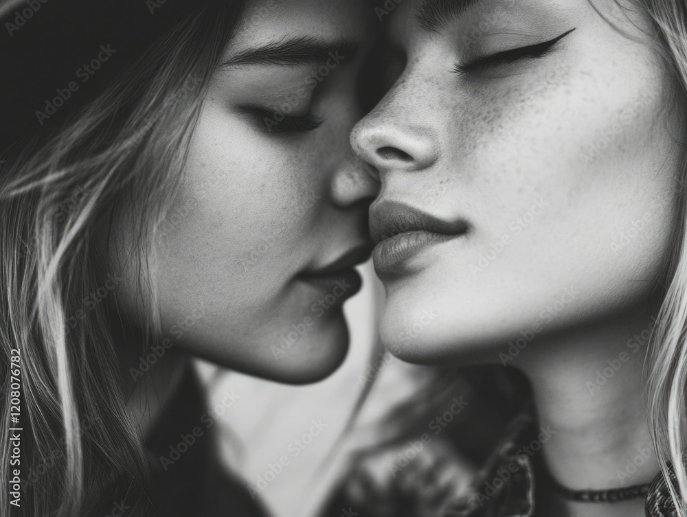 Fototapeta premium Two Women Sharing an Intimate Moment