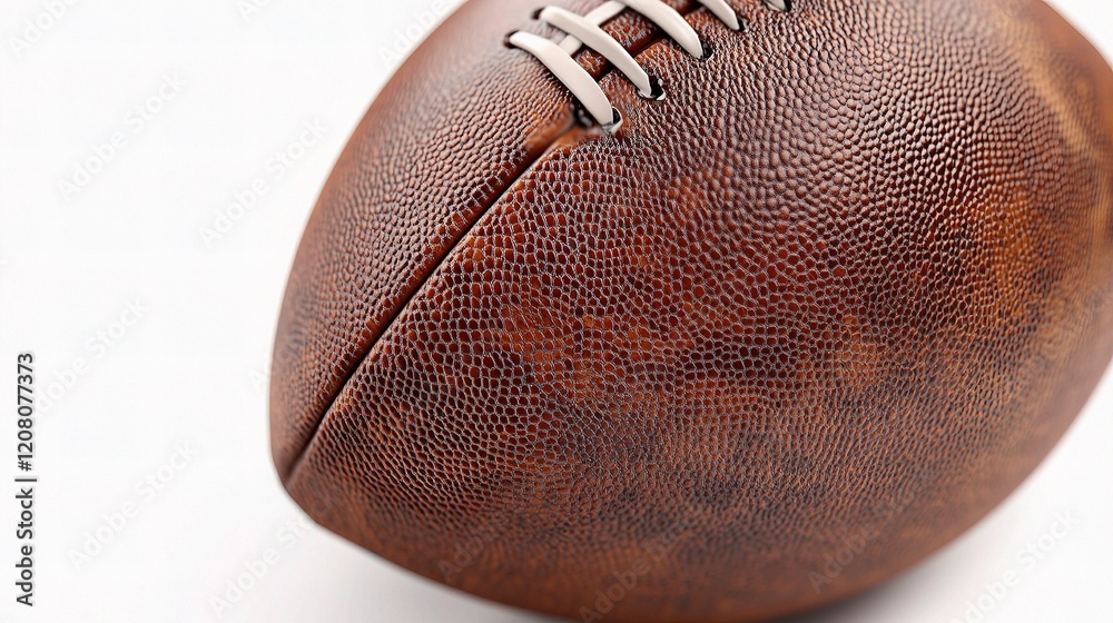 Isolated Leather American Football on White Background Perfect for Sports Isolated Leather American Football on White Background Perfect for Sports