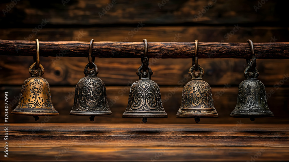 Obraz premium Isolated bell collection on a clear or white background