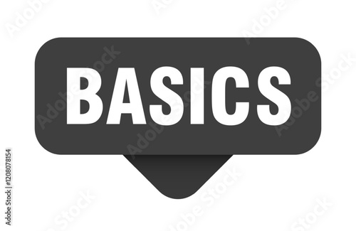 basics sticker. basics sign on transparent background
