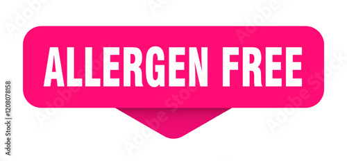 allergen free sticker. allergen free sign on transparent background