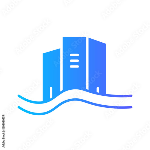 inundation gradient icon