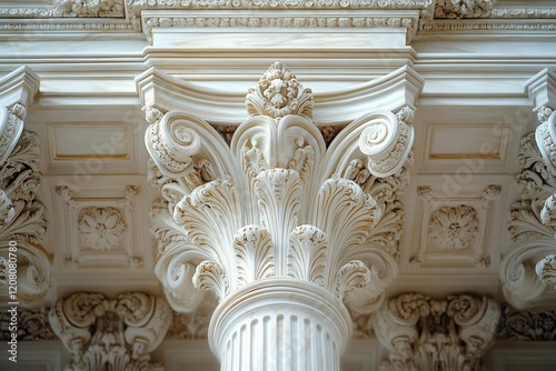 baroqueinspired ornate marble ceiling featuring intricate designs and classic elegance the elaborate details capture timeless architectural beauty creating a magnificent visual display