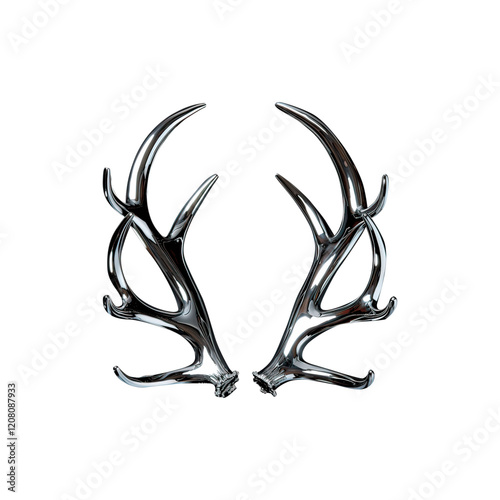 Deer antlers collection whitetail deer elk horn silhouette vintage