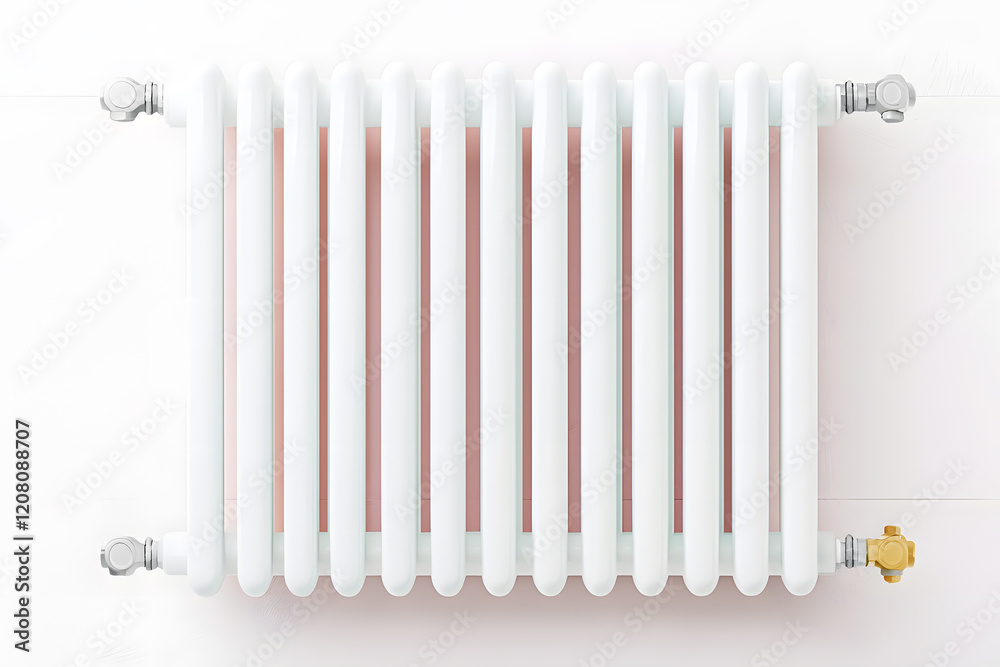White modern radiator convector heating isolated on white background White modern radiator convector heating isolated on white background