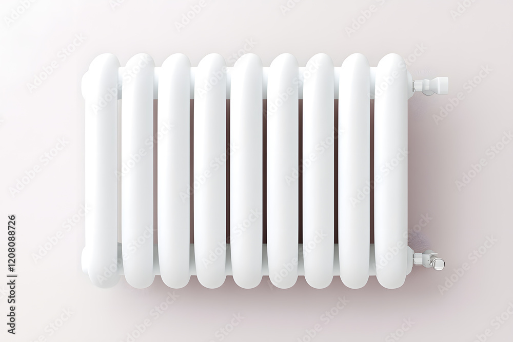 White modern radiator convector heating isolated on white background White modern radiator convector heating isolated on white background