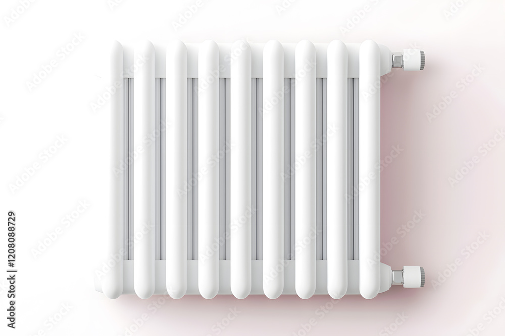 White modern radiator convector heating isolated on white background White modern radiator convector heating isolated on white background