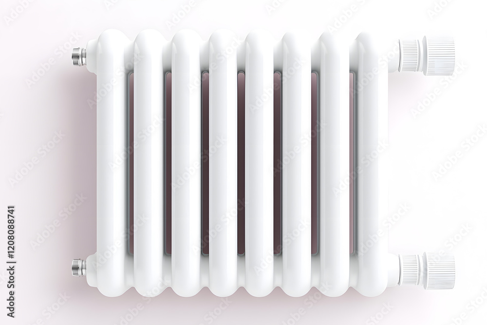 White modern radiator convector heating isolated on white background White modern radiator convector heating isolated on white background
