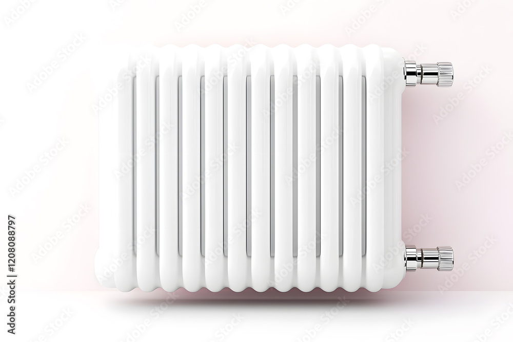 White modern radiator convector heating isolated on white background White modern radiator convector heating isolated on white background