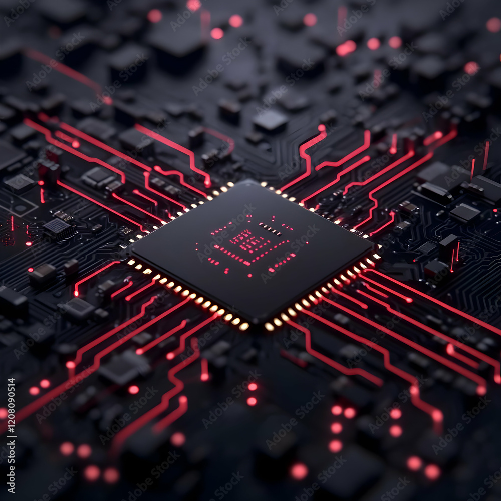 Fototapeta premium 3D Circuit Board Illustration