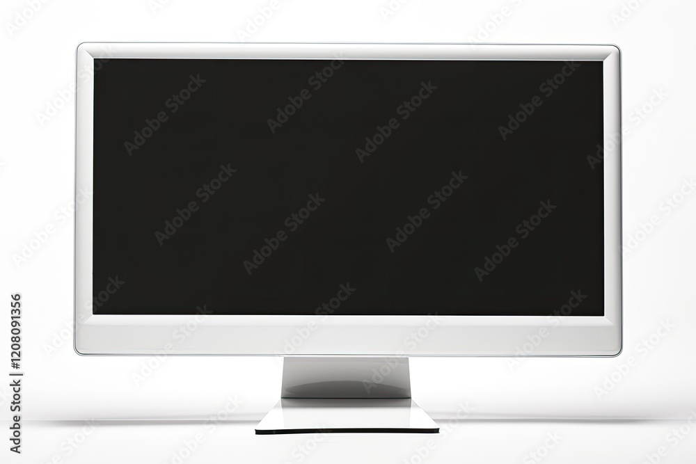 Computer on White. Modern Device with Screen for Digital Multimedia Technology Computer on White. Modern Device with Screen for Digital Multimedia Technology