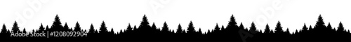 GRANDE FRISE DE SILHOUETTES DE SAPINS