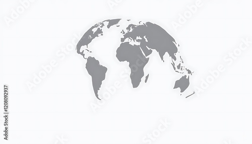 Simple World Map Graphic for Global Business