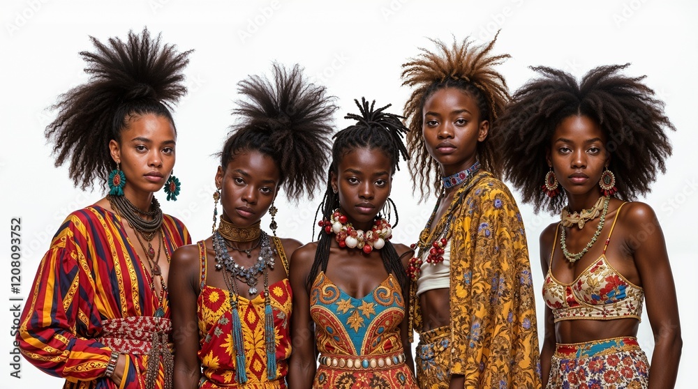 Fototapeta premium Cultural fashion diverse portrait lineup