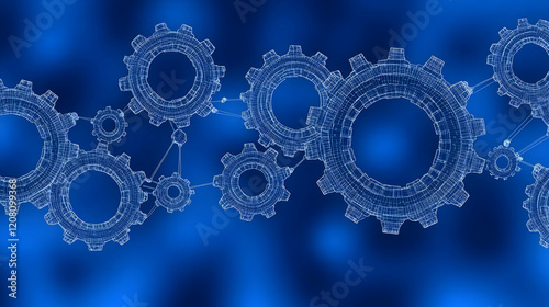 Abstract 3D Gear Background