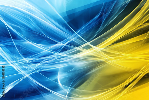 Abstract Blue Design with Flowing Shapes, Gradient Textures, and Futuristic Artistic Patterns for Modern Visual Appeal