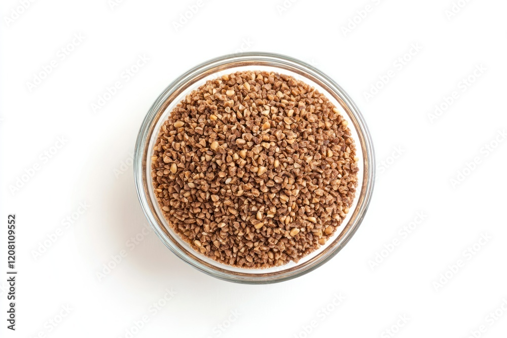 Brown Seeds in Glass Bowl on White Surface