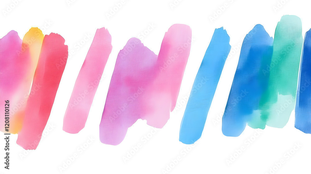 Abstract watercolor background with paint strokes, isolated on white background Abstract watercolor background with paint strokes, isolated on white background