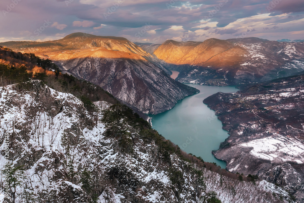 Winter Sunrise at Observation Point in Tara National Park